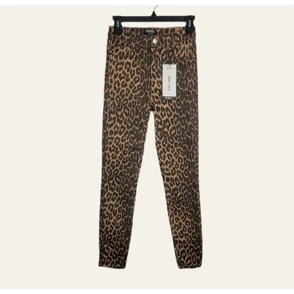 🌞NWT ZARA Leopard Print Hi-Rise Skinny Jeans Animal print-0327 / 221 / 051 - Picture 6 of 12